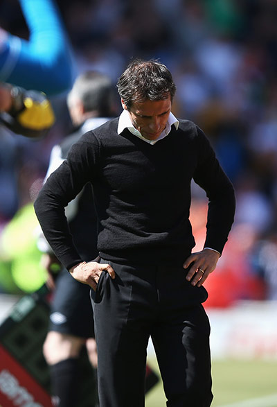 emotions: A dejected Gianfranco Zola