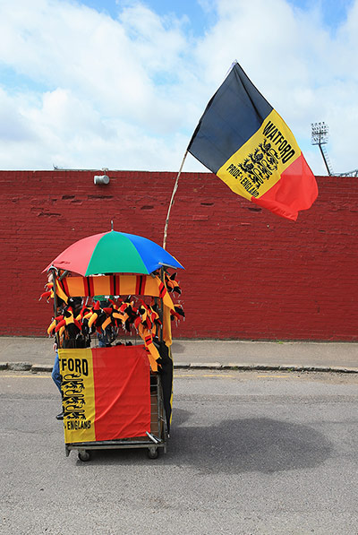 emotions: Watford merchandise seller