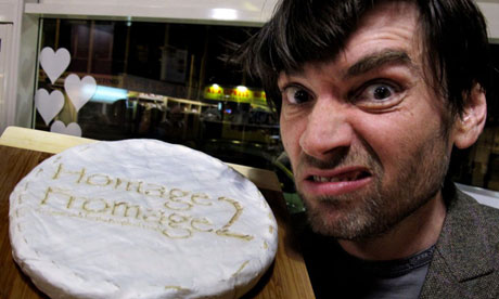 Alex James sniffs a particularly pongy cheese at Homage2Fromage