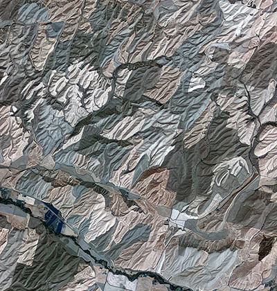 Satellite Eye on Earth: Rolling hills of farmland in the northwest United States