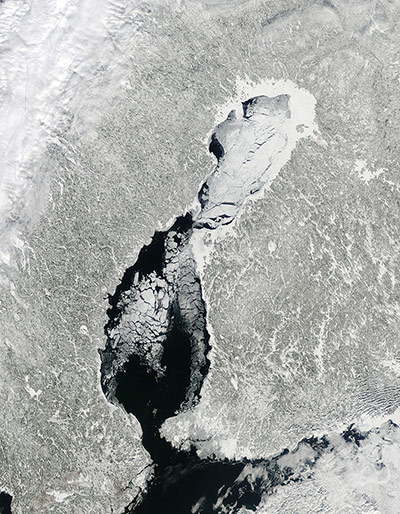 Satellite Eye on Earth: Ice in the Gulf of Bothnia 