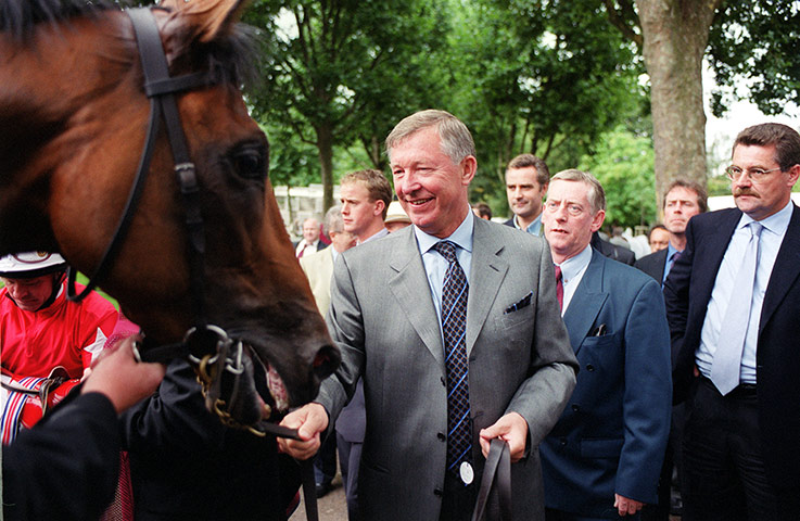 Fergie by Tom Jenkins: Alex Ferguson with his horse Rock of Gibraltar