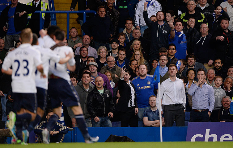 Chelsea v Spurs: Chelsea fans react to Adebayor's celebration