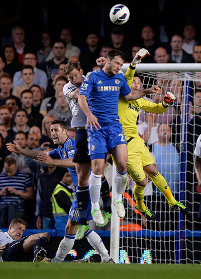 Chelsea v Spurs: Lloris punches clear under pressure from Ivanovic