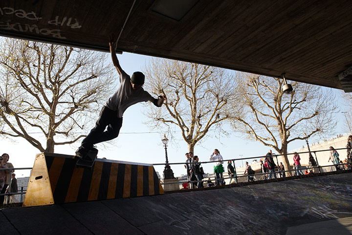 Skateboarders: Un-named skateboarder