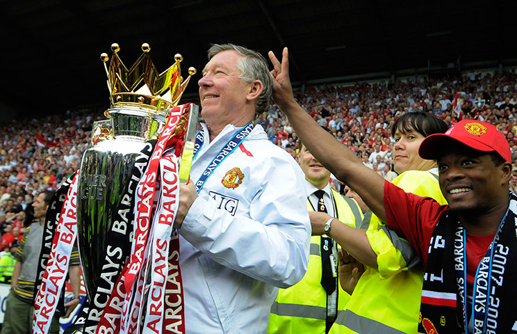 Tom on Fergie: Patrice Evra makes rabbit ears behind Alex Ferguson