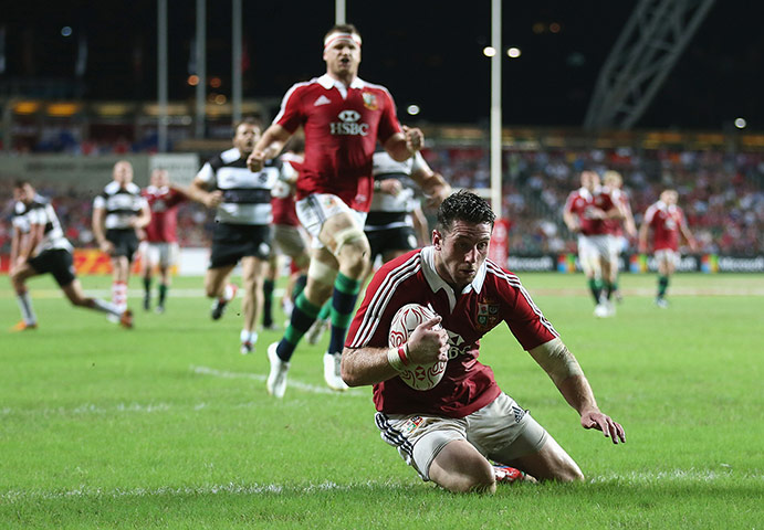 LIONS 2: Alex Cuthbert scores his second try