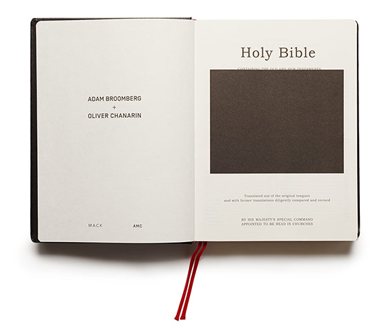 Broomberg and Chanarin : The title page from Adam Broomberg & Oliver Chanarin's Holy Bible, 2013