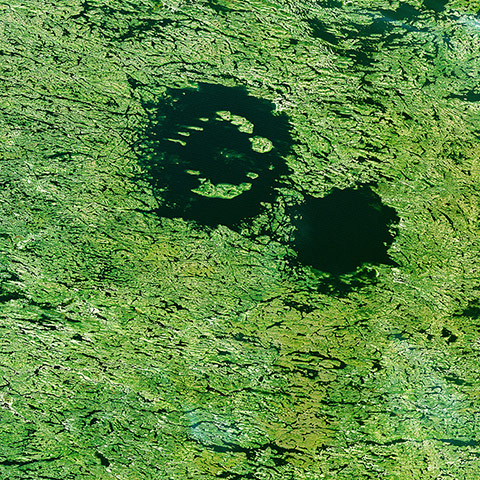 Satellite Eye on Earth: Clearwater Lakes, Canada 