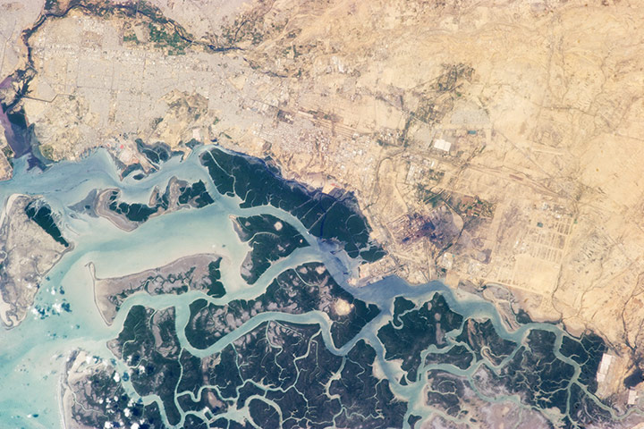 Satellite Eye on Earth: Korangi, or Korangi Town, is part of the Karachi, Pakistan