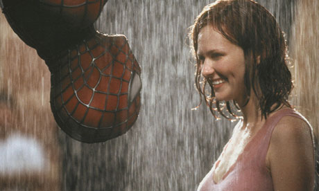 Actors Tobey Maguire and Kirsten Dunst in Spider-Man