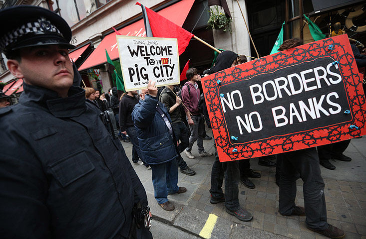 G8 protests in London: G8 protests in London