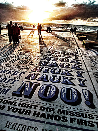 Seaside backpool: UK seaside blackpool comedy carpet