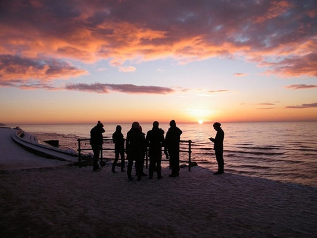 Seaside backpool: UK seaside Blackpool Anchorsholme beach