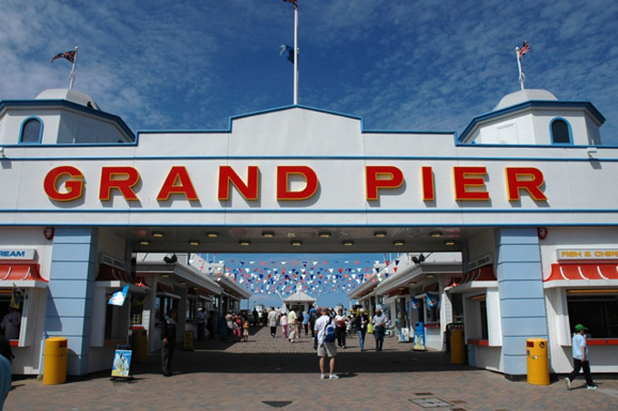 Seaside backpool: UK seaside Weston on Super Mare