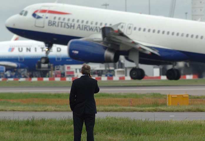 Stefan Rousseau: Tony Blair makes a calls to his son Leo before boarding a plane to Iraq