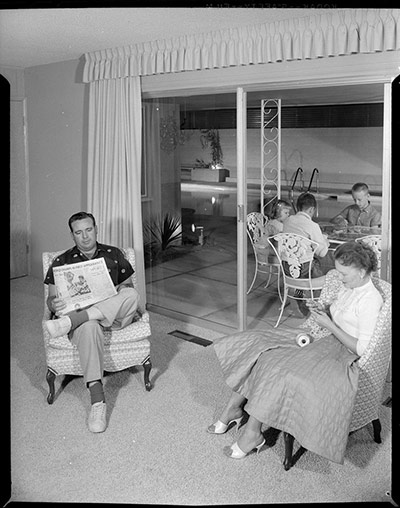 Form and Landscape: Pool Lighting and Family at Home, 1958