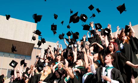 University students on graduation day