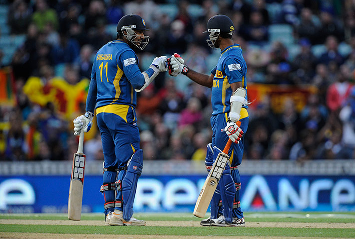 Champions Trophy 2: Sangakkara and Kulasekara tap gloves