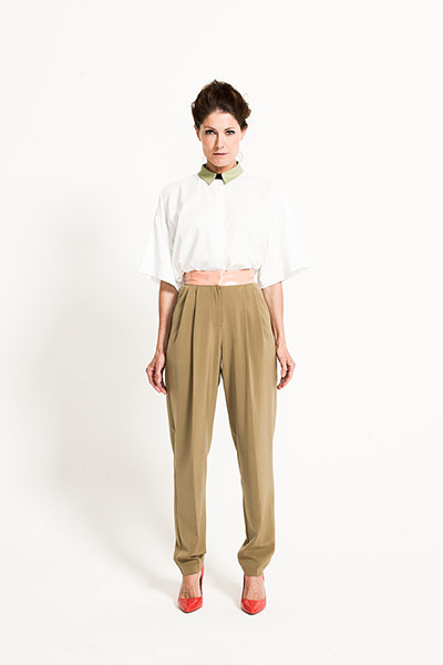 All Ages Khaki: Khaki trousers white shirt red shoes