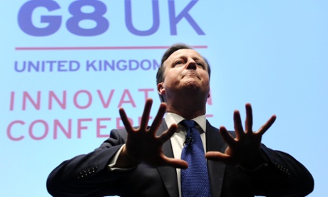 David Cameron speaks at the G8 UK Innovation Conference. As part of Britain's G8 Presidency, the conference is being held to bring together 300 leading international entrepreneurs, researchers, scientists, designers and policy makers.