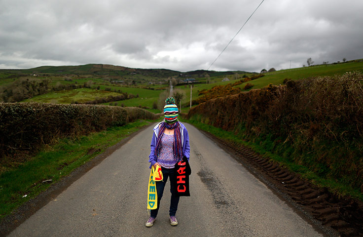 Yarnbombers: Purl 1, 47, originally from Essex and part of a group of 'yarnbombers'.