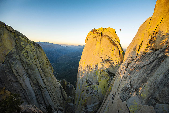 20 Photos: Highliner Scott Turpin Crosses Between The Needles Of California