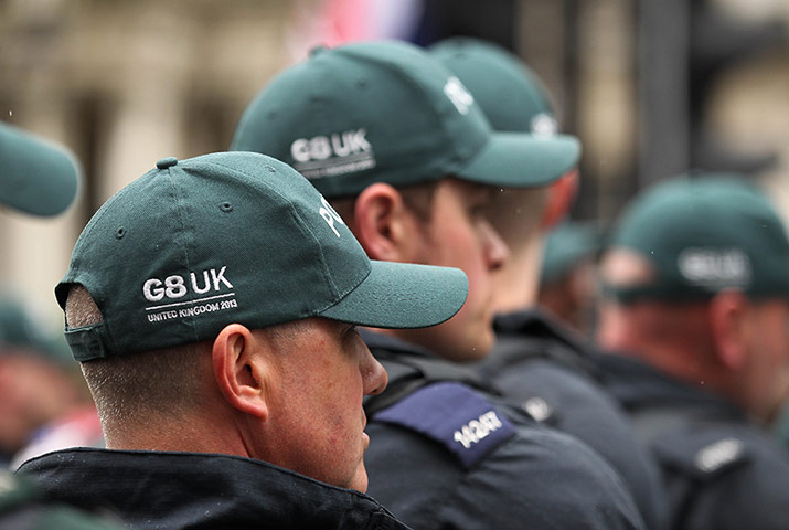 G8: Police at the Anti G8 protests in Belfast