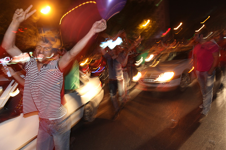 iran election celebration: Wild celebrations break out on the streets of Tehran