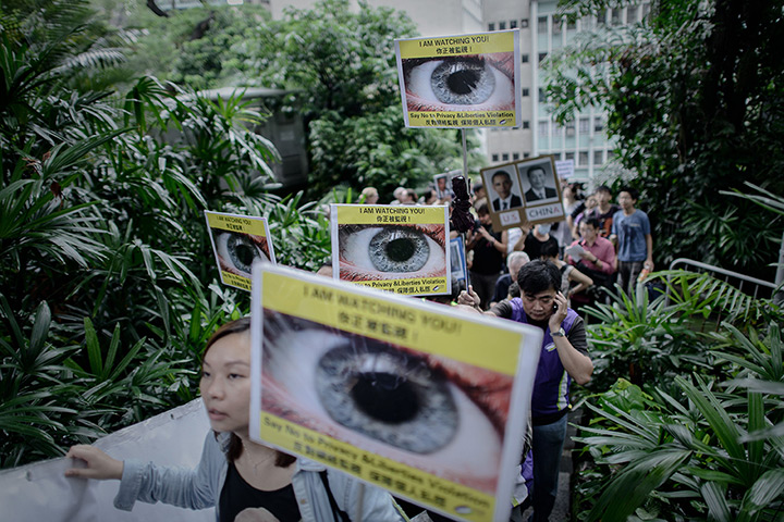 the weekend in pictures: edward snowden march in Hong Kong