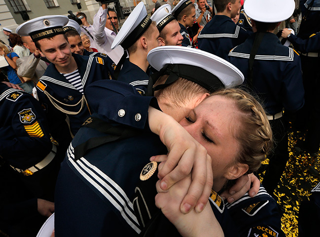 the weekend in pictures: Naval cadets in St. Petersburg, Russia