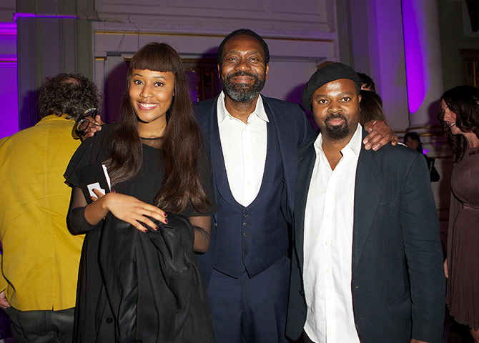Ethical Awards: Judges Ben Okri and VV Brown with Lifetime Achievement winner Lenny Henry