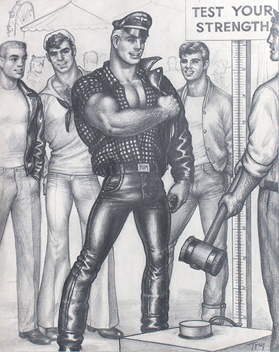 Timber Limber: Tom of Finland, Untitled, 1961, Graphite on paper