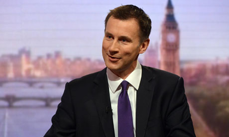 Health secretary Jeremy Hunt on the Andrew Marr Show