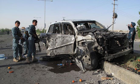 Blast during Afghan security handover...