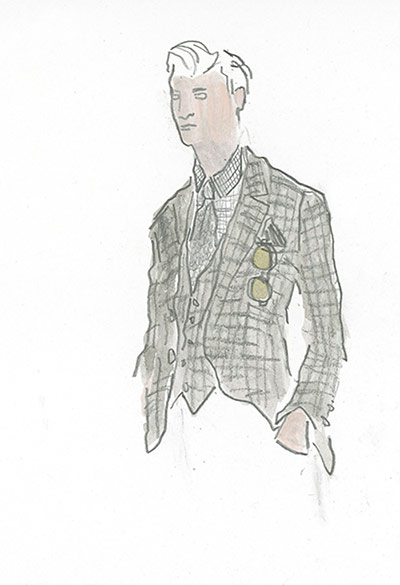 London Collections:: London Collections: Men – 9 different looks, illustrated 