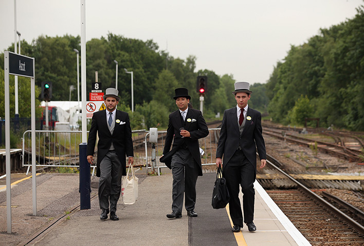 Ascot day one: Racegoers Travel By Train For The First Day Of Royal Ascot