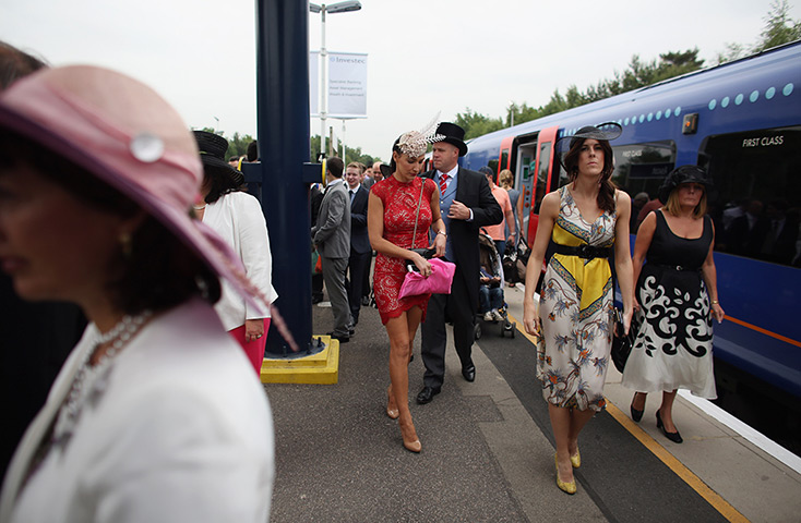 Ascot day one: Racegoers Travel By Train For The First Day Of Royal Ascot