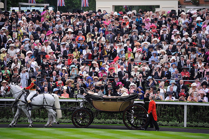 Tom Jenkins's Ascot Day 1: The Queens carriage is led into the winners enclosure before racing