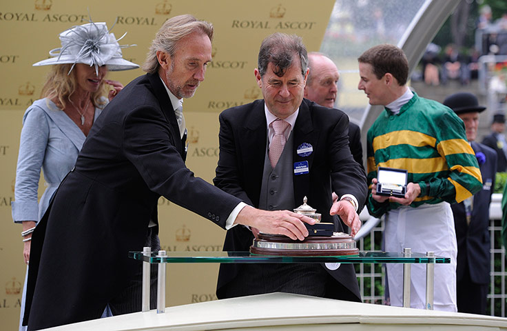 Tom Jenkins's Ascot Day 1: Owner of Well Sharp JP McManus gets the trophy for victory in the 5th race