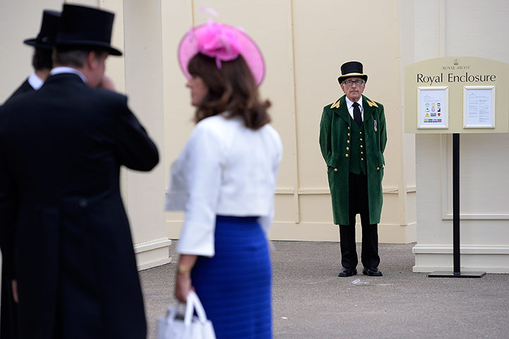 Tom Jenkins's Ascot Day 1: A steward at an entrance to the Royal Enclosure