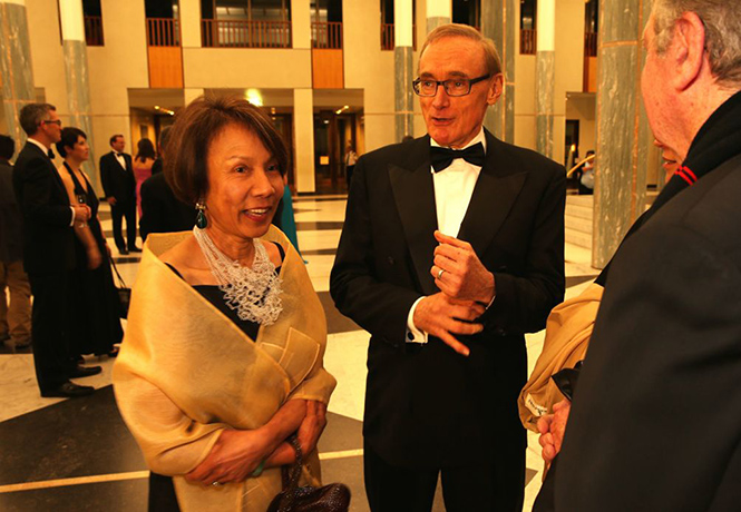 Winter Ball: Bob Carr with his wife Helena at the midwinter ball
