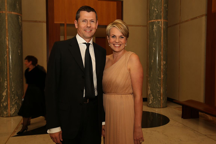 Winter Ball: Health Minister Tanya Plibersek with her partner Michael Coutts-Trotter