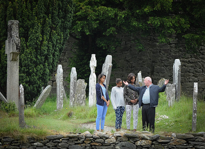 Malia and Sasha Obama: Obamas visit Glendalough Valley during Ireland visit