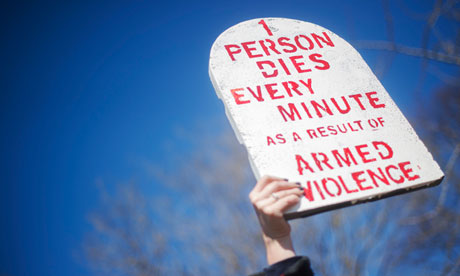 Amnesty arms trade demonstrator