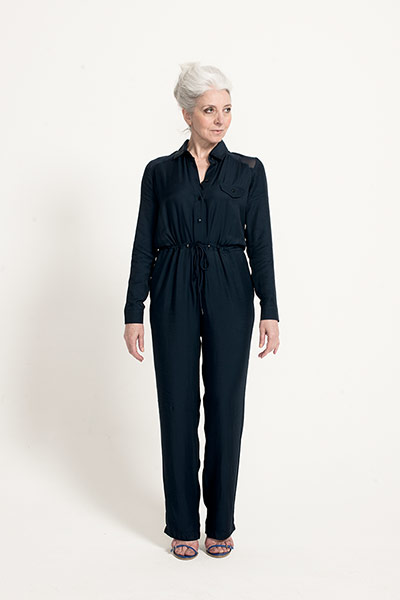 All Ages : navy jumpsuit wedge heeled sandals