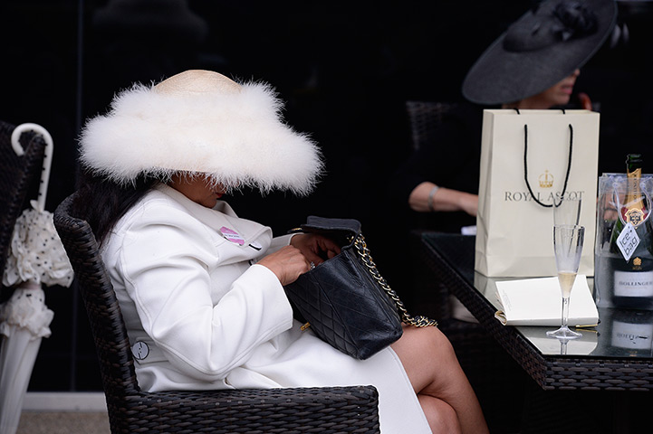 Ladies day at Ascot: Champagne before racing in the Royal Enclosure 