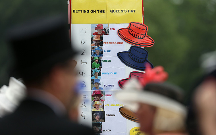 Ladies day at Ascot: The bets are on for the colour of The Queen's hat 