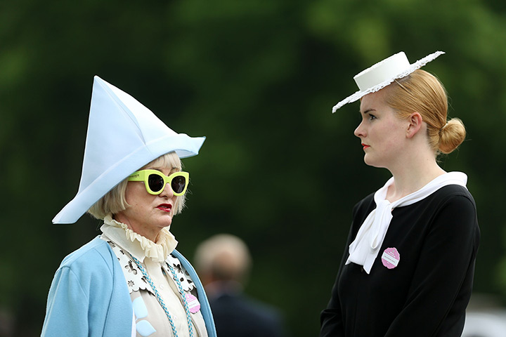 Ladies day at Ascot: Racegoers during day three of the Royal Ascot - Ladies day