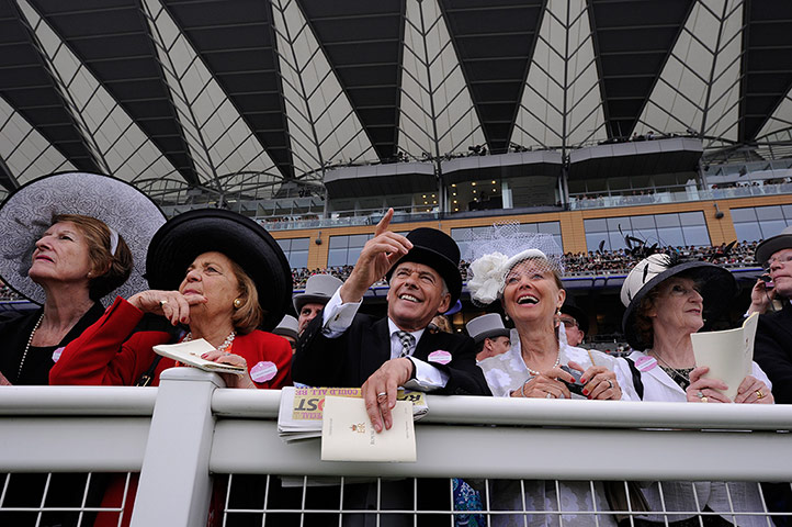 Tom's Ladies day: Spectators wait for the running of the 2nd race